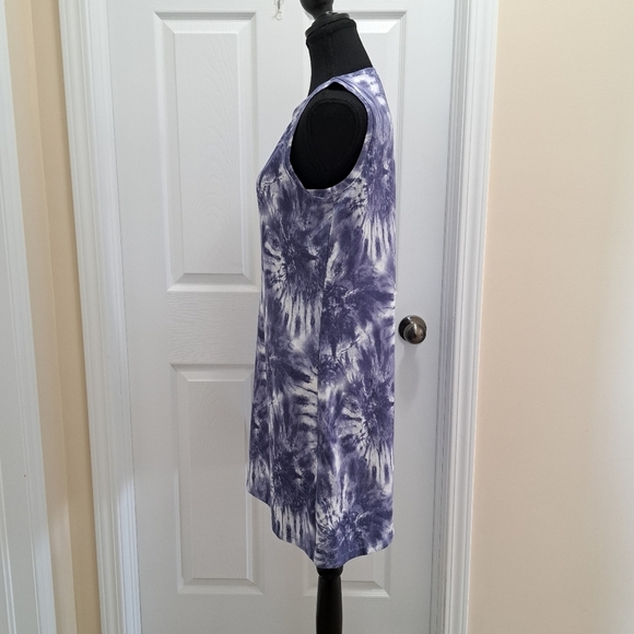 ❤️ NWOT Gaiam Tie Dye Dress Tank Style Women's Size Medium Soft Casual Purple - Picture 5 of 14